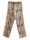 Cole Buxton Mens Piped Leopard-print Woven Bottoms