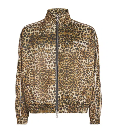 Cole Buxton Leopard Track Jacket In Green