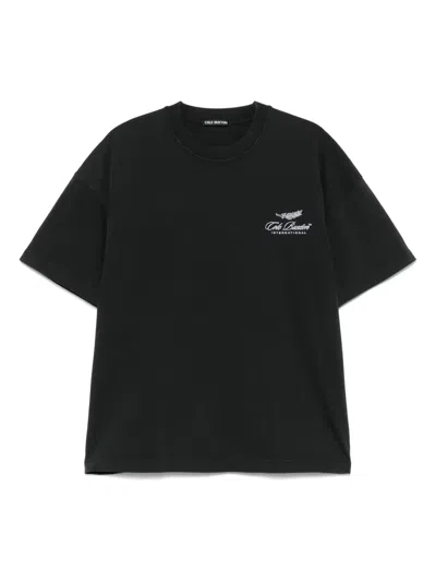 Cole Buxton Logo-embroidered T-shirt In Black