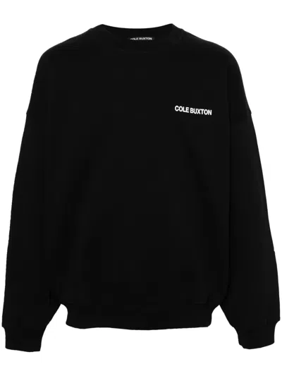 Cole Buxton Logo-print Cotton Sweatshirt In Black