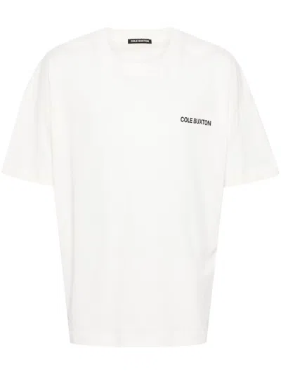 Cole Buxton Logo-print Cotton T-shirt In 101 Vintage White