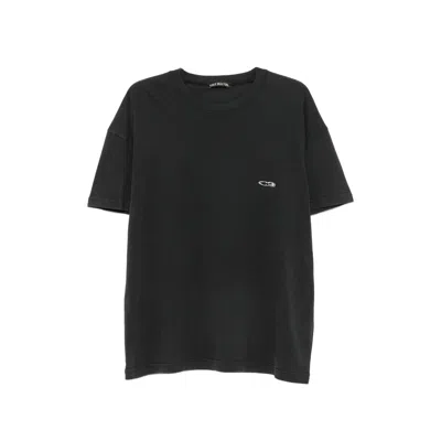Cole Buxton Logo-embroidered T-shirt In Black