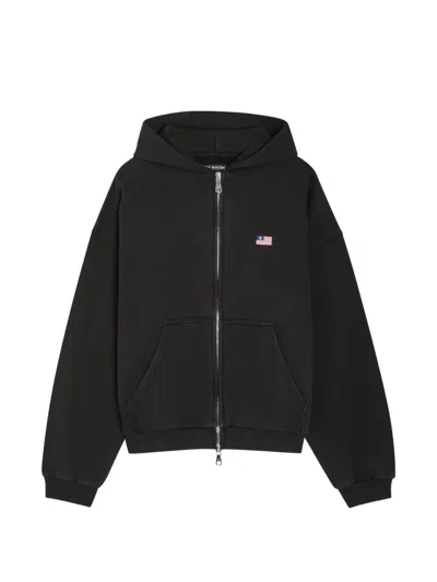 Cole Buxton Mini Flag Full Zip Hoodie In Black