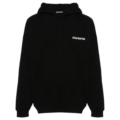 Cole Buxton Logo-print Cotton Hoodie In Black