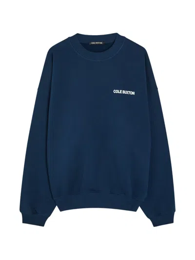 Cole Buxton Sportswear Logo-print Cotton Sweatshirt In Blue