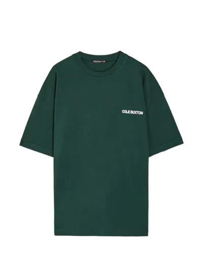 Cole Buxton Logo-print Drop-shoulder T-shirt In Green