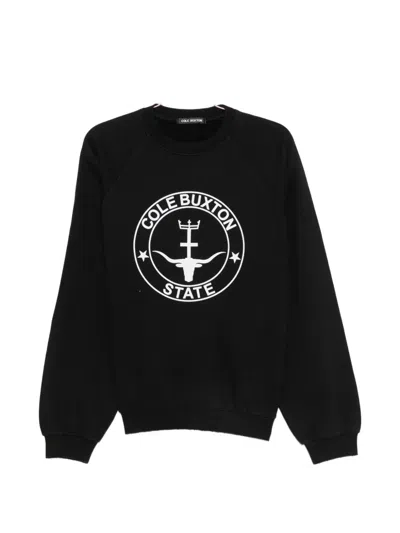 Cole Buxton Logo-print Raglan-sleeve Sweatshirt In Black