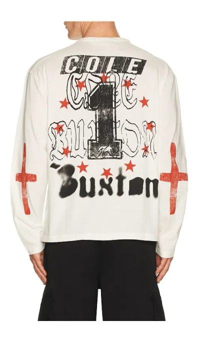 Cole Buxton Long Sleeve T-shirt In White