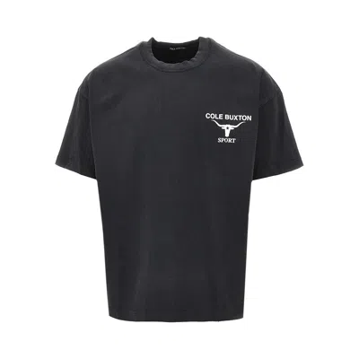 Cole Buxton 'longhorn' Print T-shirt In Black