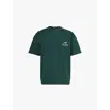 Cole Buxton Mens Forest Green International Brand Embroidery Relaxed-fit Cotton-jersey T-shirt In Forest Green