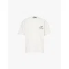 Cole Buxton Mens Vintage White International Brand Embroidery Relaxed-fit Cotton-jersey T-shirt