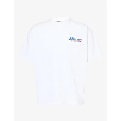 Cole Buxton Mens American Dream Logo-print Cotton-jersey T-shirt White