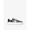 COLE BUXTON MENS BLACK THE CB STAR LEATHER LOW-TOP TRAINERS EUR 42 / 8 UK