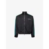 Cole Buxton Contrasting-tape Jacket In Black/green