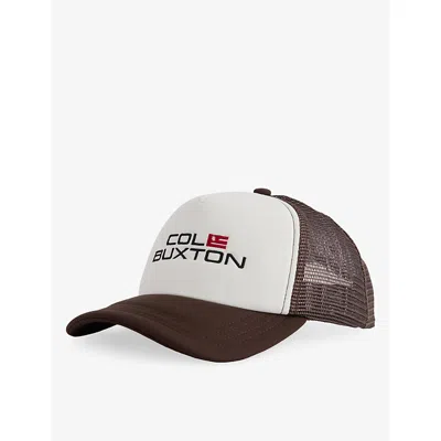 Cole Buxton Mens  Flag Woven Trucker Hat In Dark Brown