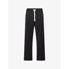Cole Buxton Mens Black Lounge Straight-leg Cotton-jersey Jogging Bottoms In Blue