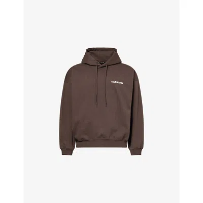Cole Buxton Mens Brown Sportswear Logo-print Cotton-jersey Hoody
