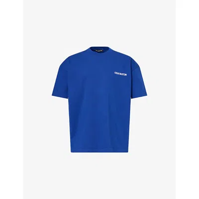 Cole Buxton Mens Cobalt Blue Sportswear Logo-print Cotton-jersey T-shirt Xl