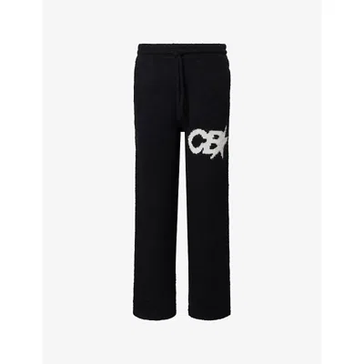 Cole Buxton Mens Black Star Logo Wool-blend Knitted Jogger