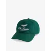 Cole Buxton Mens Forest Green International Logo-embroidered Cotton Baseball Cap In Green