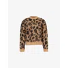 Cole Buxton Leopard Knit Sweatshirt In Leopard Print