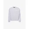 Cole Buxton Mens Logo-print Relaxed-fit Cotton Sweatshirt Light Grey Marl Xxl In Light Grey Marl