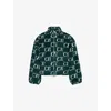 Cole Buxton Mens Forest Green Monogram Oversized Fleece Jacket In Forest Green