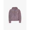 COLE BUXTON MENS OVERSIZED RECYCLED-POLYESTER BLEND STRETCH-BOUCLE KNIT HOODY MULTI