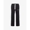 Cole Buxton Mens Black Piping-trimmed Wide-leg Jersey Jogging Bottoms In Black