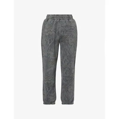Cole Buxton Mens Realtree Washed Cotton-jersey Jogging Bottoms In Gray