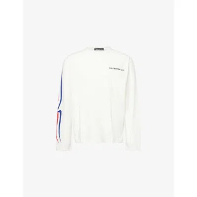 Cole Buxton Mens Vintage White Sport Long-sleeve Cotton-jersey T-shirt Xl