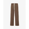 COLE BUXTON COLE BUXTON MEN'S WASHED BROWN CB LOUNGE DRAWSTRING-WAISTBAND COTTON-JERSEY JOGGING BOTTOMS