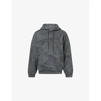 Cole Buxton Mens Washed Realtree Cotton-jersey Hoodie In Gray