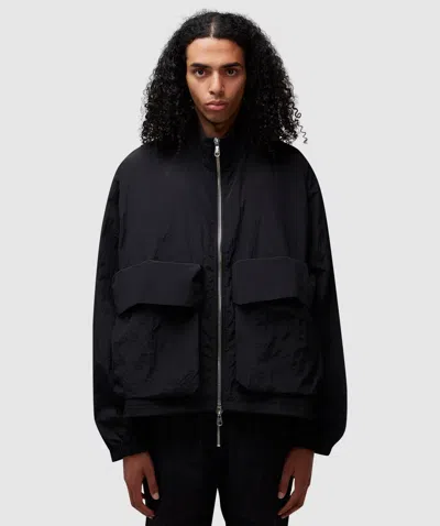 Cole Buxton Nylon Combat Track Jacket In Black