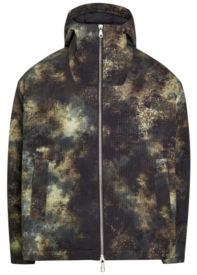 Cole Buxton Padded Printed Shell Jacket In Multi