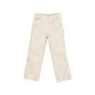 Cole Buxton Relaxed-fit Cotton Blend Trousers In Neutral