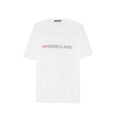 Cole Buxton Slogan Print Crew Neck T-shirt In White