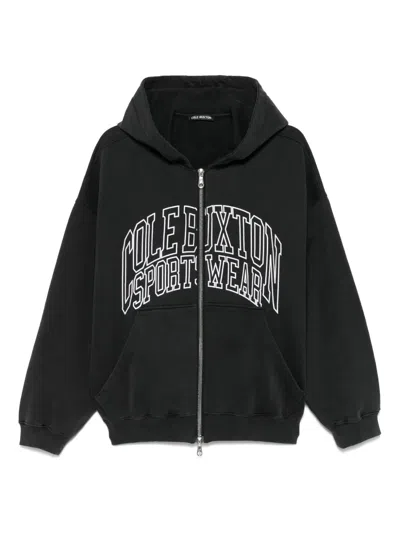 Cole Buxton Sportswear Arc Zip Hoodie In Vintage Black