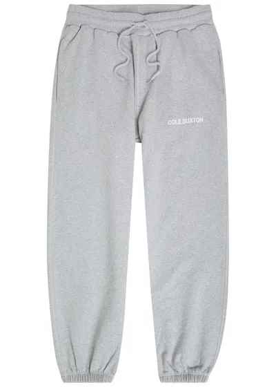 Cole Buxton Sportswear Logo-print Cotton Sweatpants In Grey