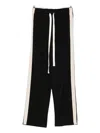 Cole Buxton Stripe Straight-leg Jersey Track Pants In Black