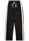 Cole Buxton Stripe Straight-leg Jersey Track Pants In Black