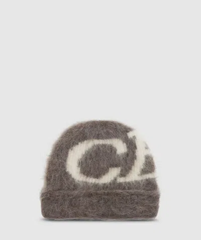 Cole Buxton Super Alpaca Logo Beanie In Brown