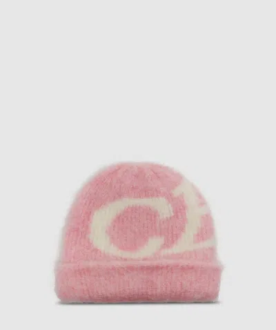 Cole Buxton Super Alpaca Logo Beanie In Pink