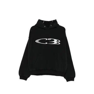 Cole Buxton Logo-print Pouch-pocket Hoodie In Black
