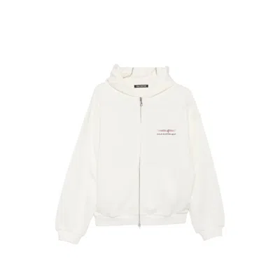 Cole Buxton Logo-print Zip-up Hoodie In White