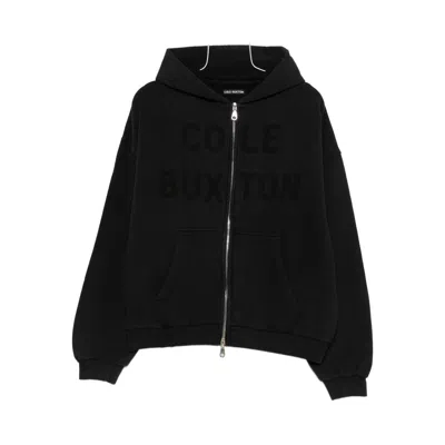 Cole Buxton Logo-print Zip-up Hoodie In Black