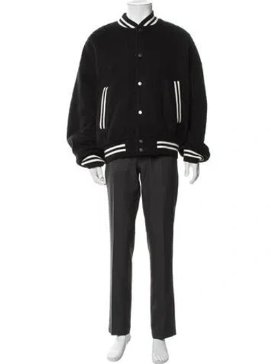 Pre-owned Cole Buxton Varsity Jacket In Black