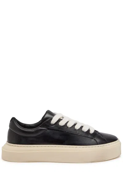 Cole Buxton Wilson Leather Platform Sneakers In Black