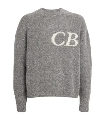 Cole Buxton Wool-blend Logo Sweater In Gray