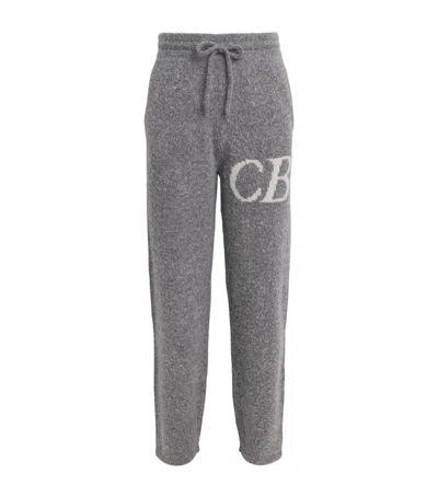 Cole Buxton Wool-blend Logo Sweatpants In Gray